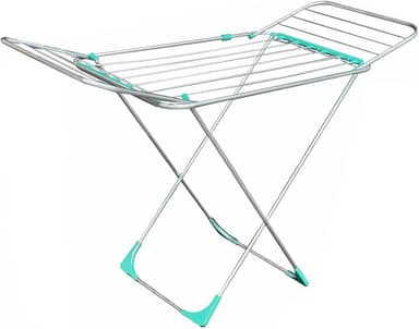 Varal De Chão Alumínio Reforçado Com Abas Retrátil Grande