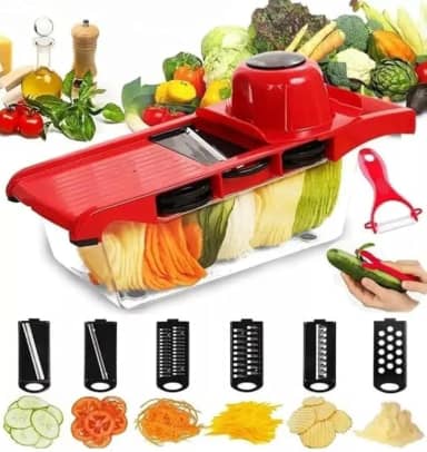 Ralador Fatiador Legumes 10 Em 1 Mandoline Slicer Multifuncional Aço Inox Fatiador Cortador De Legumes 10 Em 1