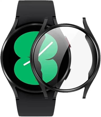 Capa Case Bumper Preto Com Película 9d P/galaxy Watch 6 44mm