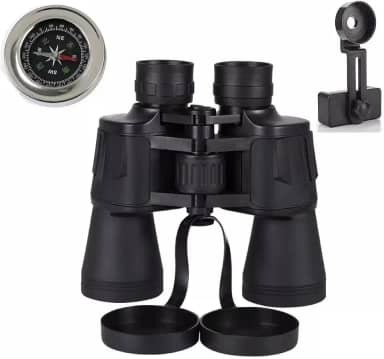 Binoculo C/Suporte 20x50 De Longo Alcance 10km Profissional (Preto)