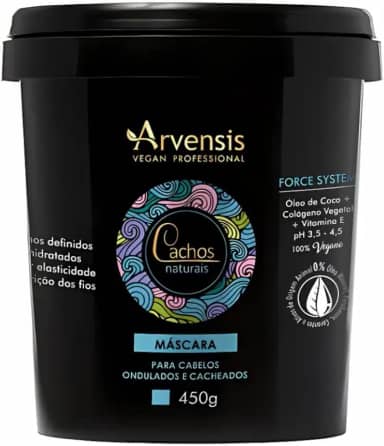 Arvensis – Máscara Capilar Cachos Ondulados/Cacheados 450g | Hidratação, Definição, Suavidade, Vegana, Para Ondulados