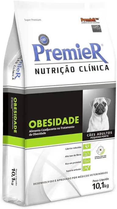 Premier nutrição clínica obesidade cães de pequeno porte 10,1kg Premier Pet para Todas Pequeno Todas as fases - Sabor Sem sabor