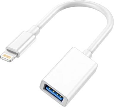 Adaptador de câmera Lightning para USB, conversor de cabo USB OTG certificado pela Apple MFi para iPhone 14 13 12 11 Pro Max XS XR X 8 iPad, suporta câmera, leitor de cartão, pen drive USB