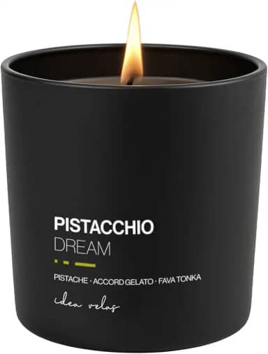 Vela aromática perfumada PISTACCHIO DREAM, IDEA VELAS 200g, cera vegetal