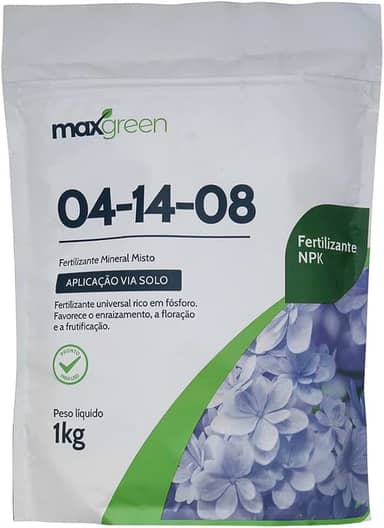 Maxgreen 04-14-08, Forth, Fertilizante Mineral, NPK Balanceado, Estímulo da Floração, Flores, Hortaliças, Frutíferas, Múltiplo Uso