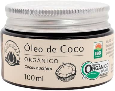 Óleo Vegetal de Coco Orgânico para Pele e Cabelo 100ml