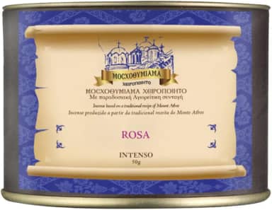 Incenso Grego Rosa Intenso Barrica 50g – Aroma Floral Sagrado, Purificação, Meditação e Energia Positiva para Ambientes e Orações