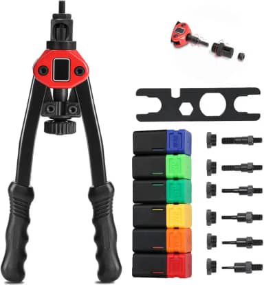 Rebitador Manual de Rosca, Rebitador Manual, Rebitador Manual Tipo Alavanca para Rebites, Tipo Alavanca, Ferramentas de Rebitagem, Rebitadeira Manual, Rebitador Manual de Rosca