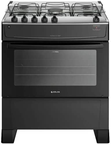 Fogão Atlas Monaco Top 5 Bocas Preto Bivolt- 300001641