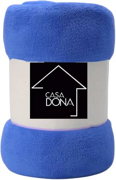 Cobertor Casal Manta Microfibra Fleece (Azul)