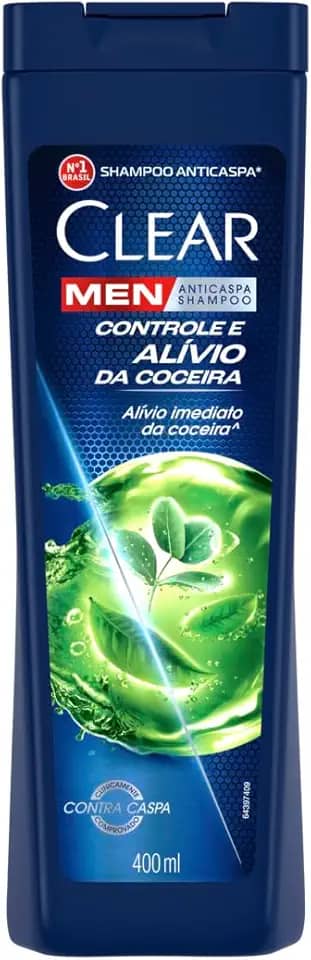 Shampoo Clear Anti Caspa Men 400ml Controle de Coceira (Embalagem pode variar)