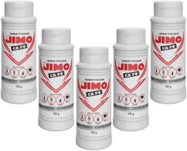 Kit com 5 Inseticida Jimo em Pó Elimina Formigas Traças Baratas Pulgas Formigas De Longa Duração