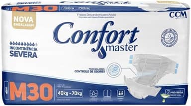 Fralda Geriátrica Confort Master Econômica M com 30 unidades