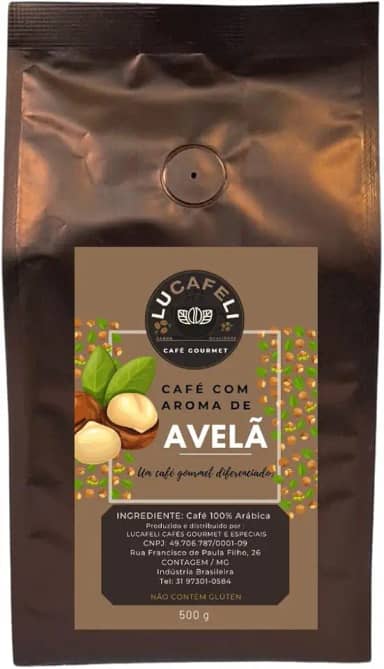 CAFÉ GOURMET AROMATIZADO 100% ARÁBICA - AVELÃ - MOÍDO - 250g