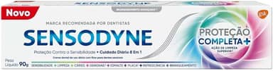 Sensodyne Creme Dental para Sensibilidade Proteção Completa com Flúor, 8 em 1, 90g