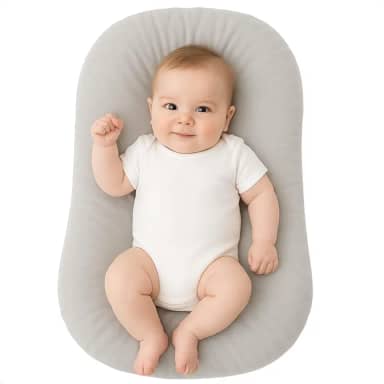 Ninho Redutor Carrinho de Passeio Bebe Berço Portatil Infantil Bebê Casulinho Algodão Recem Nascido (Cinza, Ninho para Bebe)