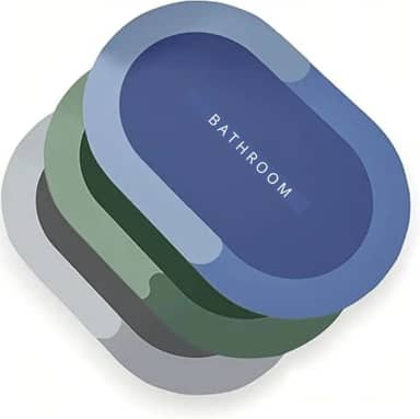 Kit 3 Tapetes Mágicos Antiderrapante Absorvente De Secagem Rápida Para Banheiro E Casa Premium
