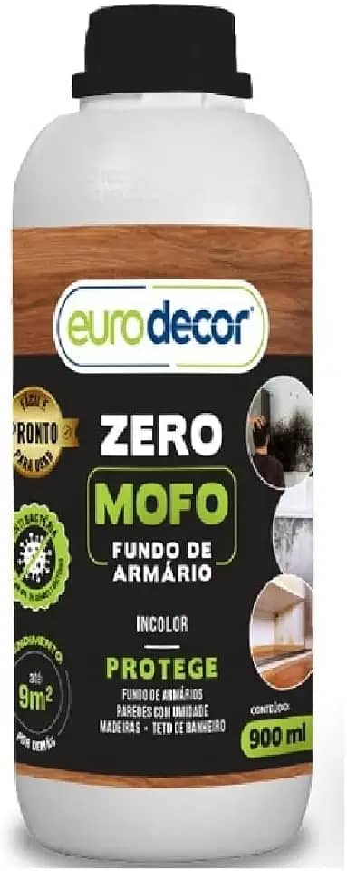 Verniz Zero Mofo Euro Decor Fundo de Armário 900ml Parede e Teto de Banheiro