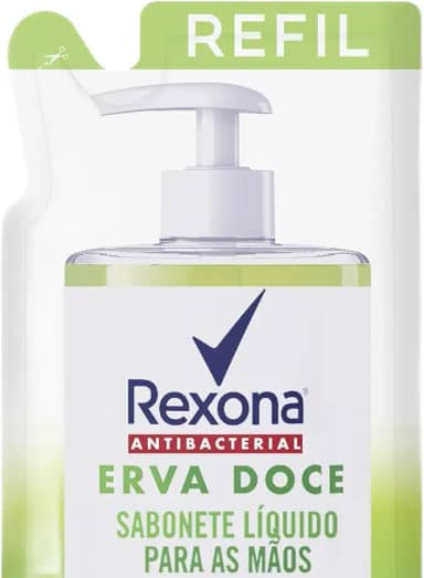 Rexona Sabonete Líquido Antibacterial Para As Mãos Erva-Doce Sachê 500Ml
