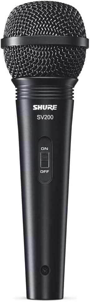 Shure SV200 Microfone de Mão Dinâmico Cardióide para Voz