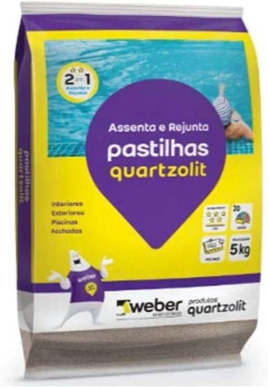 ARGAMASSA ASSENTA E REJUNTA PASTILHAS BRANCO QUARTZOLIT - 5KG