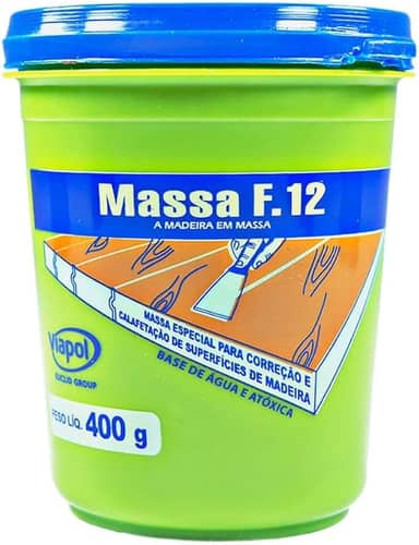 Massa F12 para Calafetar Madeira 400g Mogno