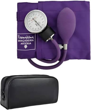 Esfigmomanômetro Premium Com Estojo de Transporte, Cor Lilás