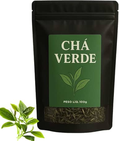 Chá Verde Natural Folhas Premium Antioxidante Detox Emagrecimento Saúde Bem Estar 200gr