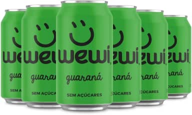 Guaraná Natural Zero Açúcar lata 350ml pacote com 6 unidades