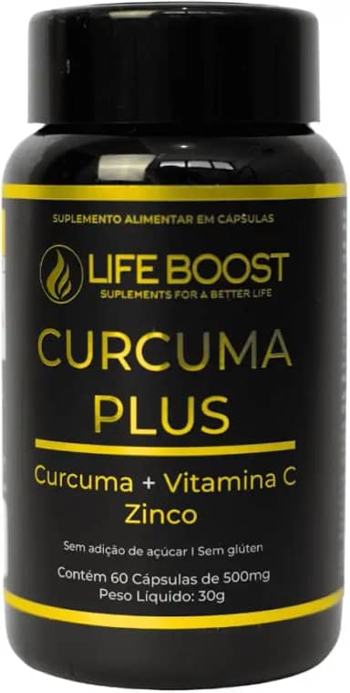 Cúrcuma Plus Life Boost | 99% Curcuminoides com Alta Absorção | Alívio Natural para Dores e Inflamações