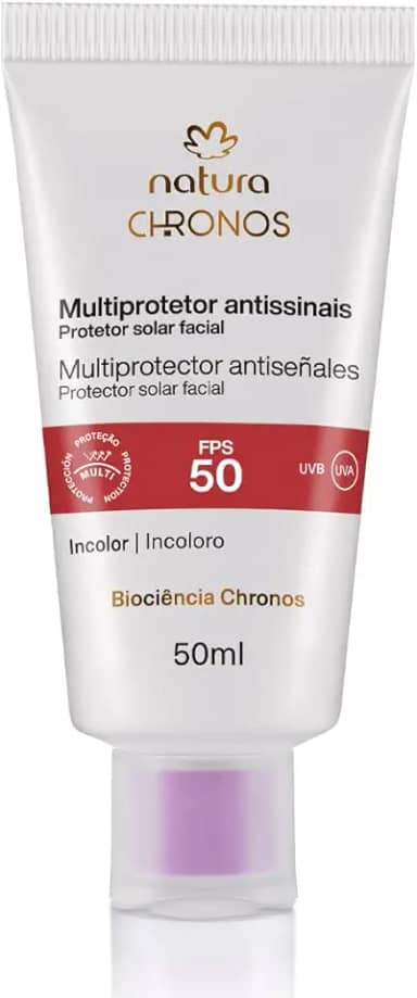 NATURA, NATURA CHRONOS MULTIPROTETOR ANTISSINAIS FACIAL FPS 50 50ml
