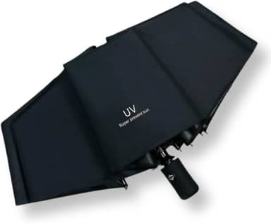 Guarda-Chuva UV Automático 8 Varetas, Proteção Solar UPF 50+, Sistema Anti-vento, Blackout