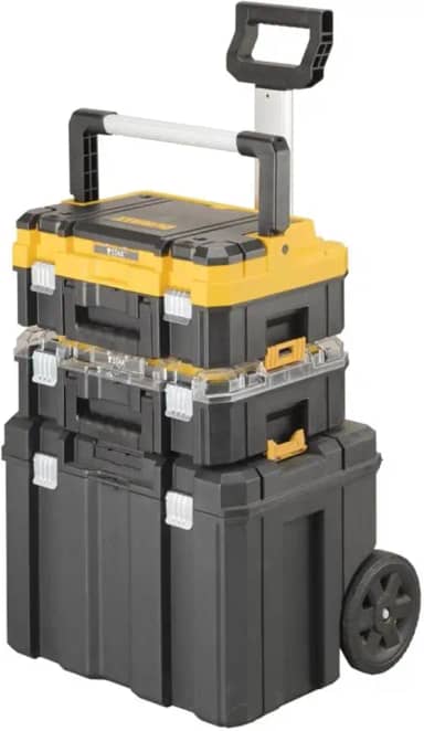 Dewalt Maleta de Ferramentas com Rodas, Organizador com 3 Módulos de Armazenamento, Ideal para Transportar Ferramentas, Modelo DWST60404