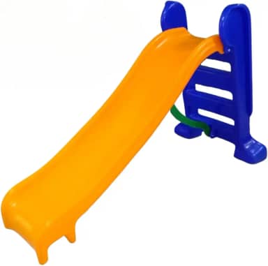 Escorregador Infantil Plástico - Médio 3 Degraus Amarelo c/ Azul
