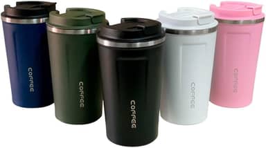 Copo Térmico Cafe Cerveja Com Tampa Aço Inoxidável Anti-vazamento 500ml Cor:Preto