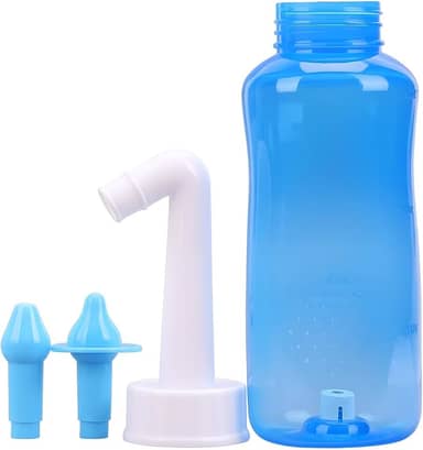 Kit Lavagem Nasal 300ml Premium – Garrafa Irrigadora Sinusal para Limpeza do Nariz, Rinite, Alergias e Congestão – Higiene Nasal Segura para Adultos e Crianças