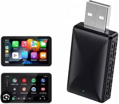 Adaptador Android Auto e CarPlay Sem Fio, Conversor de Conexão Wireless, Compatível com iPhone e Android