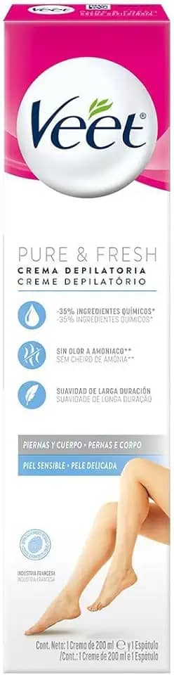 Creme Depilatório Corporal Veet Pure & Fresh Peles Delicadas - 200ml