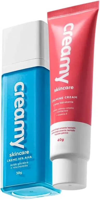 Kit Creamy Skincare Ácido Skincare Glicólico e Calming Body Cream P (2 produtos)