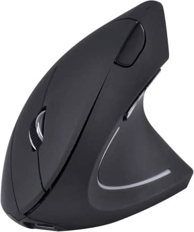 Mouse Vertical Sem Fio 2.4 GHZ Ergonômico Ortopédico, Óptico 3 Níveis de DPI Ajustáveis/Plug and Play, Funcionamento com Pilhas (Não Inclusas)