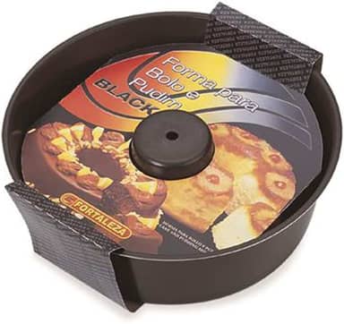 Forma Pudim (tubo) Alta Alumínio Fortaleza Preto