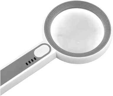 Lupa de Mão Aumento 12x com LED Profissional Portátil
