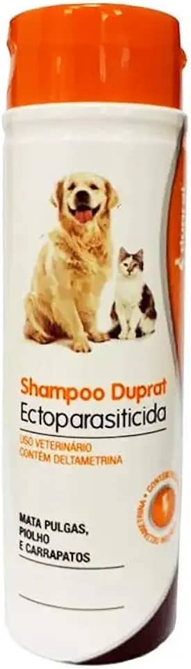 SHAMPOO DUPRAT - ECTOPARASITICIDA CONTRA PULGAS, PIOLHOS E CARRAPATOS - 230ML