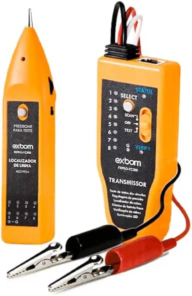Testador Localizador Cabo De Rede Identificador Zumbidor Com 2 Baterias e Estojo Portátil