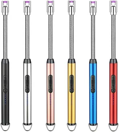 Isqueiro Elétrico USB Recarregável Multifunção para Cozinha Fogão a Gás Carvão Velas e Mais com Cores Variadas