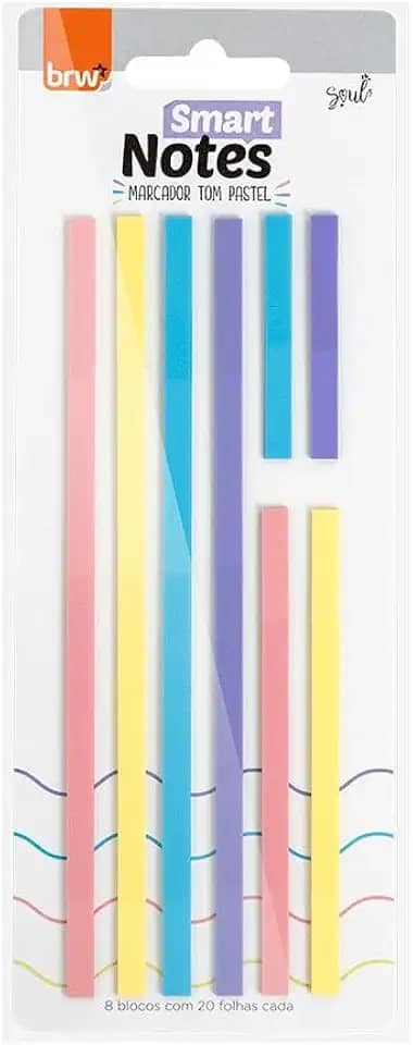 Bloco Marcador Pagina Adesivo Marca Texto Pastel 8Blocos 20F Blister 109958
