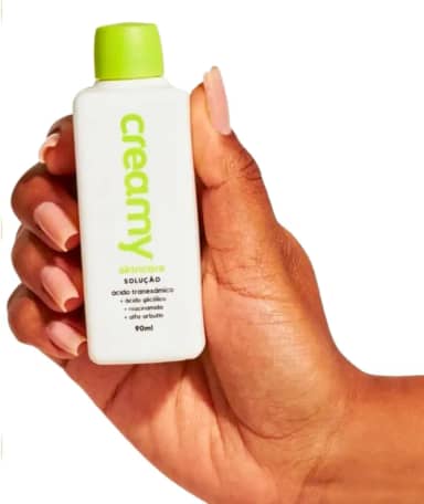 Creamy Tônico Clareador Facial 90 ml – Ácido Tranexâmico 3% + Ácido Glicólico + Niacinamida + Alfa-Arbutin | Uniformiza tom, reduz melasma e manchas, rápida absorção