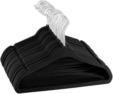 Kit 40 Cabides de Veludo Infantil 360° Antideslizante Para Roupas Camiseta Calça