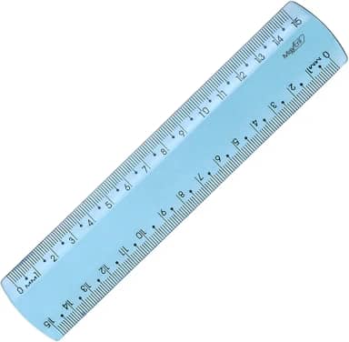 Regua 15cm New Line Azul