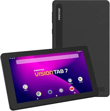 Tablet Positivo Vision TAB 7 - Processador Octa-Core 3GB RAM 64GB Armazenamento, Tela 7' IPS, Bateria 3100mAh, Android 14 Go, Wi-fi - Preto